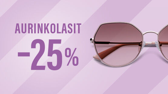Aurinkolasit -25 %